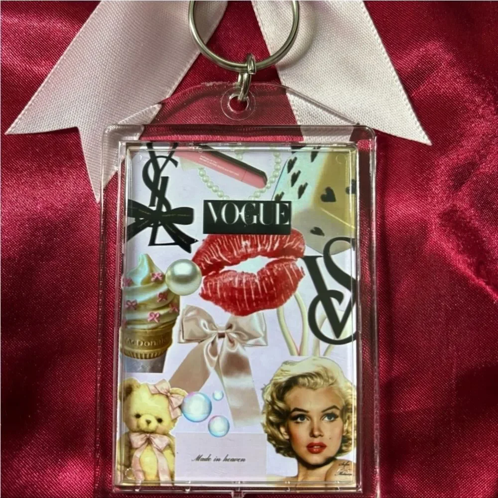 Pink Key Chain Flirty Accessory Girly  Keychain Gift Mom Girlfriend Best friend